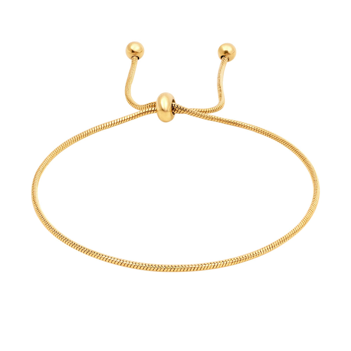 Yowivon Gold Plated Bracelet Dainty Cute Adjustable Slider Chain Bracelet