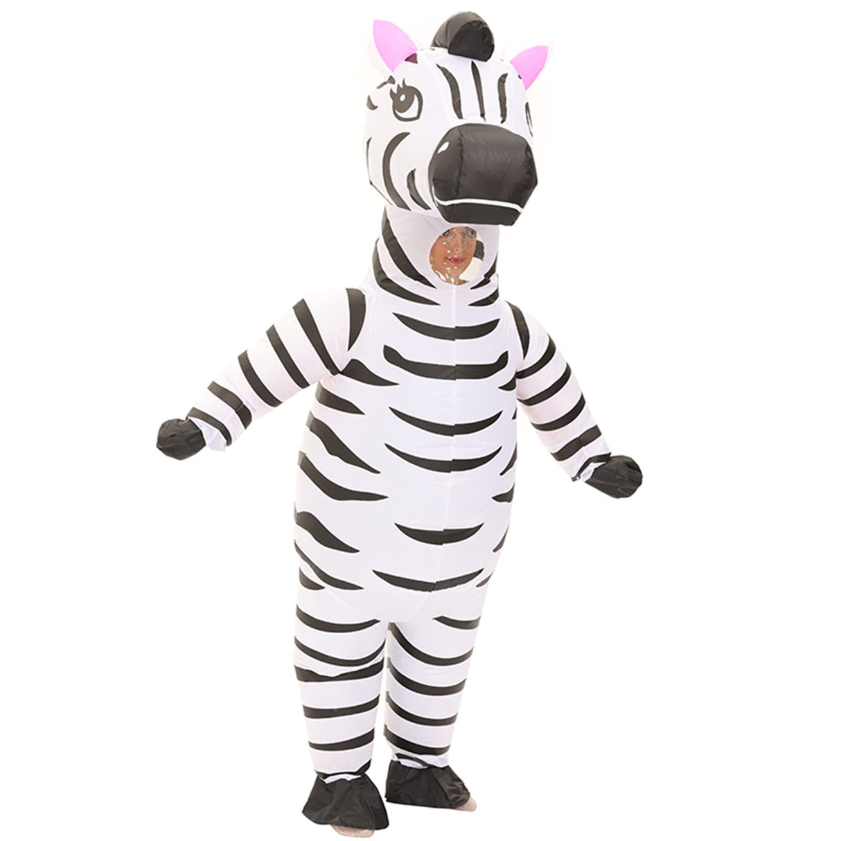 Arokibui Inflatable Zebra Costume Funny Blow up Animal Costume for Cosplay Party Christmas Halloween Suit Festival Suit Jumpsuit