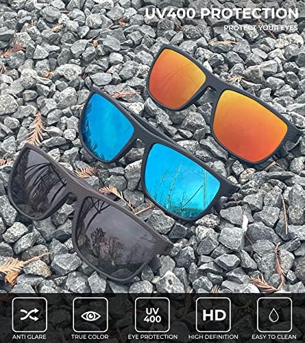 KALIYADI Polarized Sunglasses for Men, Lightweight Sun Glasses with UV Protection for Driving Fishing Golf