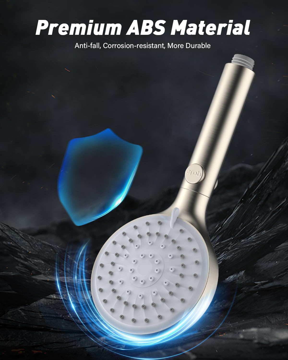 FASDUNT Shower Head with Handheld, High Pressure Handheld Shower Head with 80" Extra Long Stainless Steel Hose & Adjustable Bracket, Showerhead with ON/OFF Switch for Pets Bath, Brushed Nickel