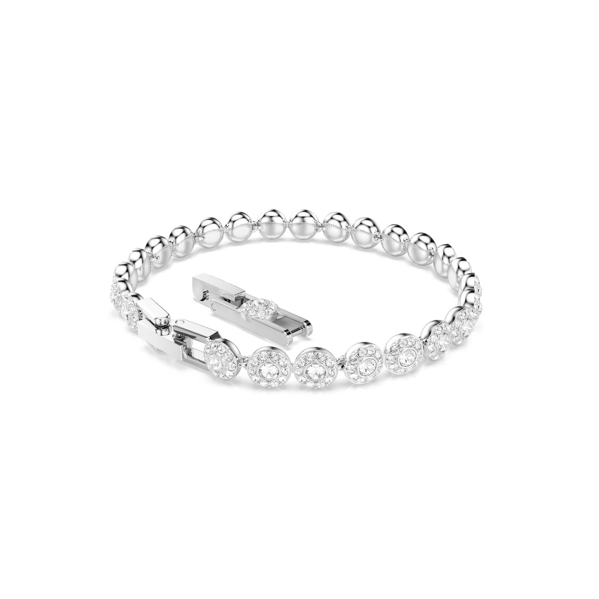 Swarovski Una Angelic Bracelet with White Crystals on a Rhodium Plated Setting