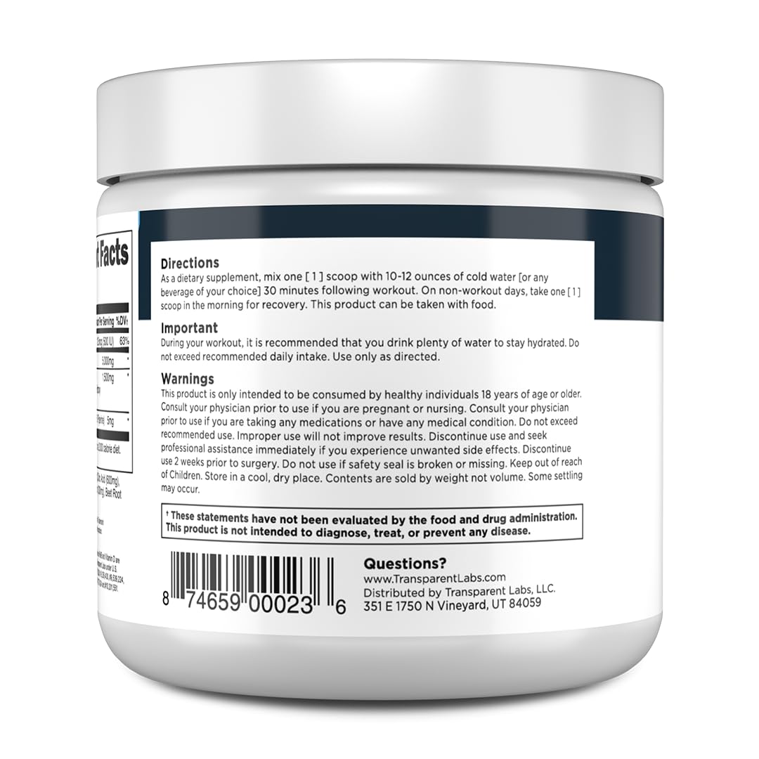 Transparent Labs Creatine HMB - Creatine Monohydrate Powder with HMB for Muscle Growth, Increased Strength, Enhanced Energy Output, and Improved Athletic Performance - 30 Servings, Tropical Punch