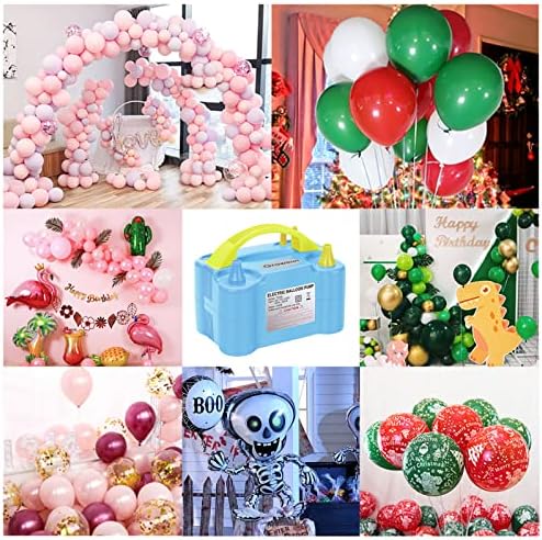 Growsun Electric Balloon Pump Air Inflator Portable Automatic Dual Nozzle Balloon Blower 110V 600W for Birthday Baby Shower Balloons Party Decorations