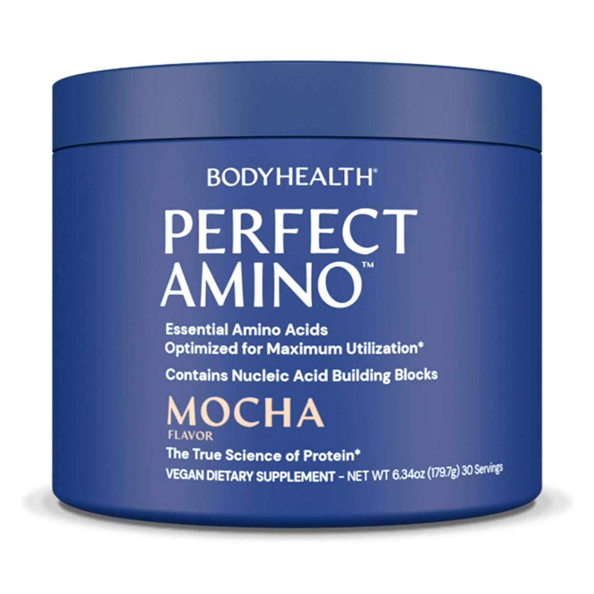 BodyHealth PerfectAmino Powder - BCAA and EAA Powder for Pre and Post Workout - Amino Acid Energy Drink for Men and Women to Support Lean Muscle and Recovery - Mocha - 30 Servings