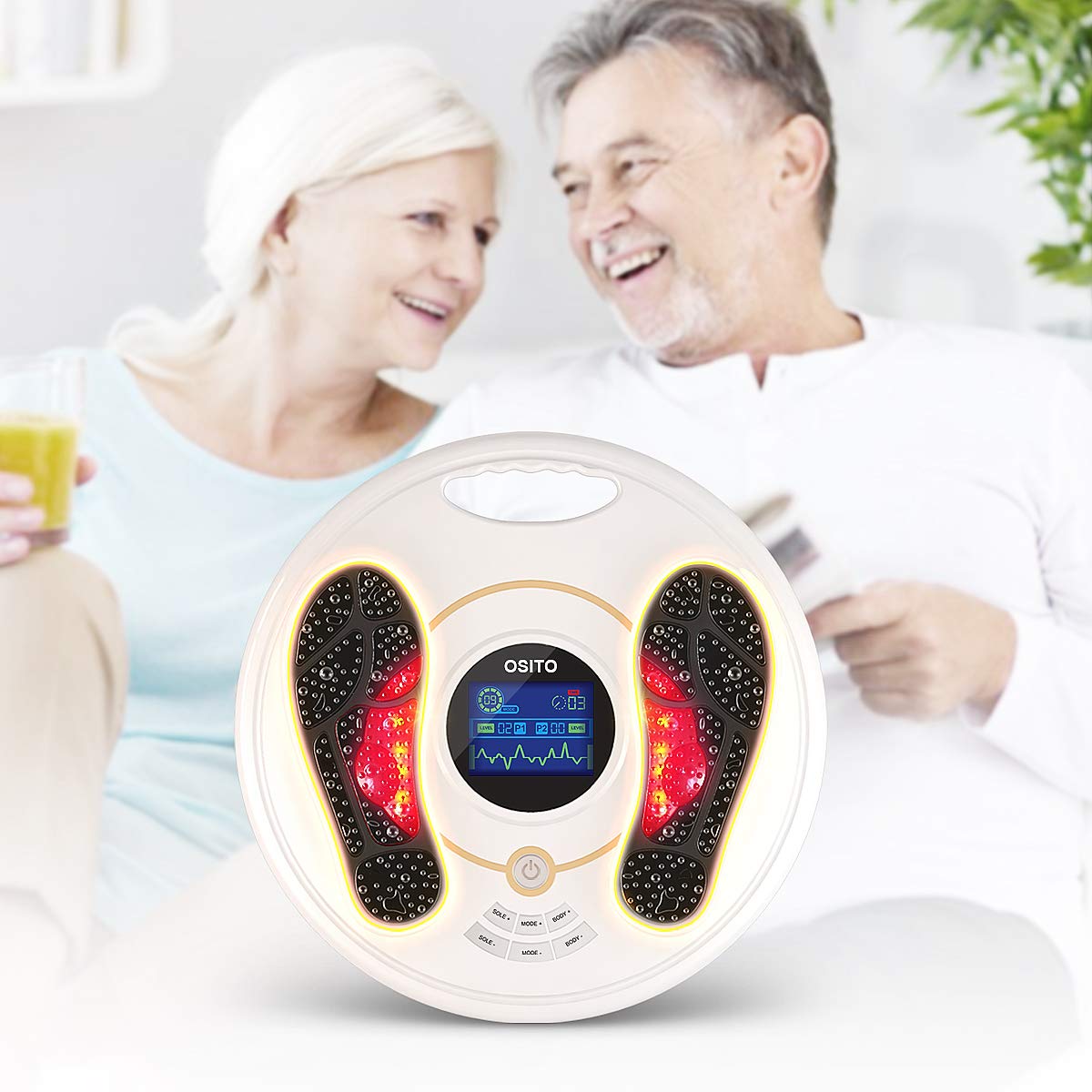 OSITO EMS Foot Circulation Device- FSA HSA Store Eligible, Foot & Leg Massager Stimulator-Reducing Legs, Feet Aches and Pains with Increased Circulation