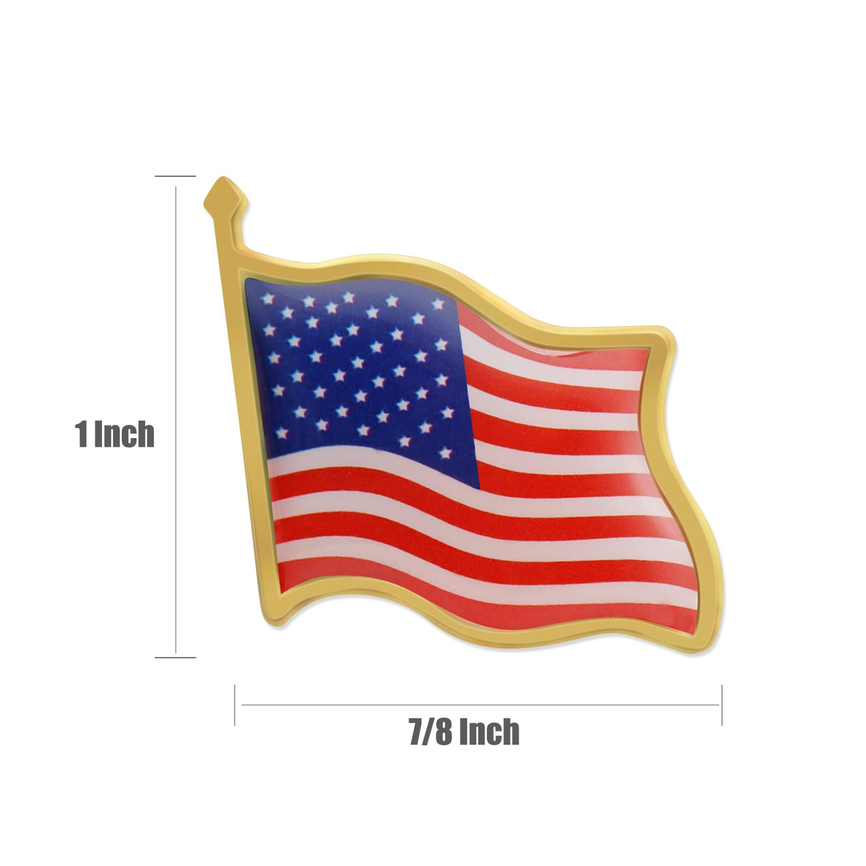 100/Pcs United States of American Flag Lapel Pins Bulk - USA US Veterans day Memorial Day Patriotic Party Decorations Gifts military pins Badge Buttons Souvenir