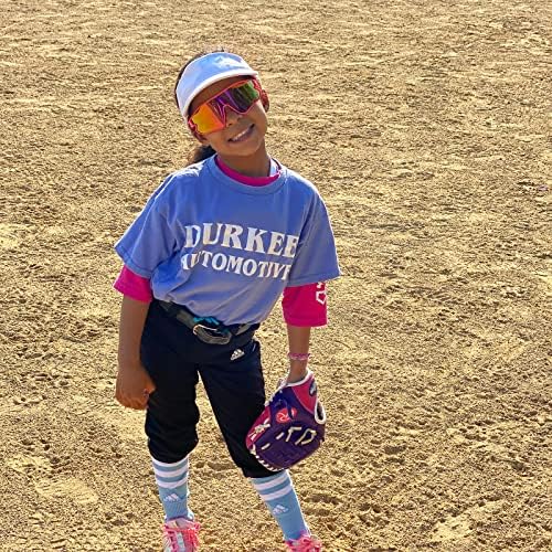 DUCO Kids Sunglasses Youth Baseball Sun Glasses Lightweight TR90 Frame UV400 Sports Cycling Shades for Boys Girls DK268