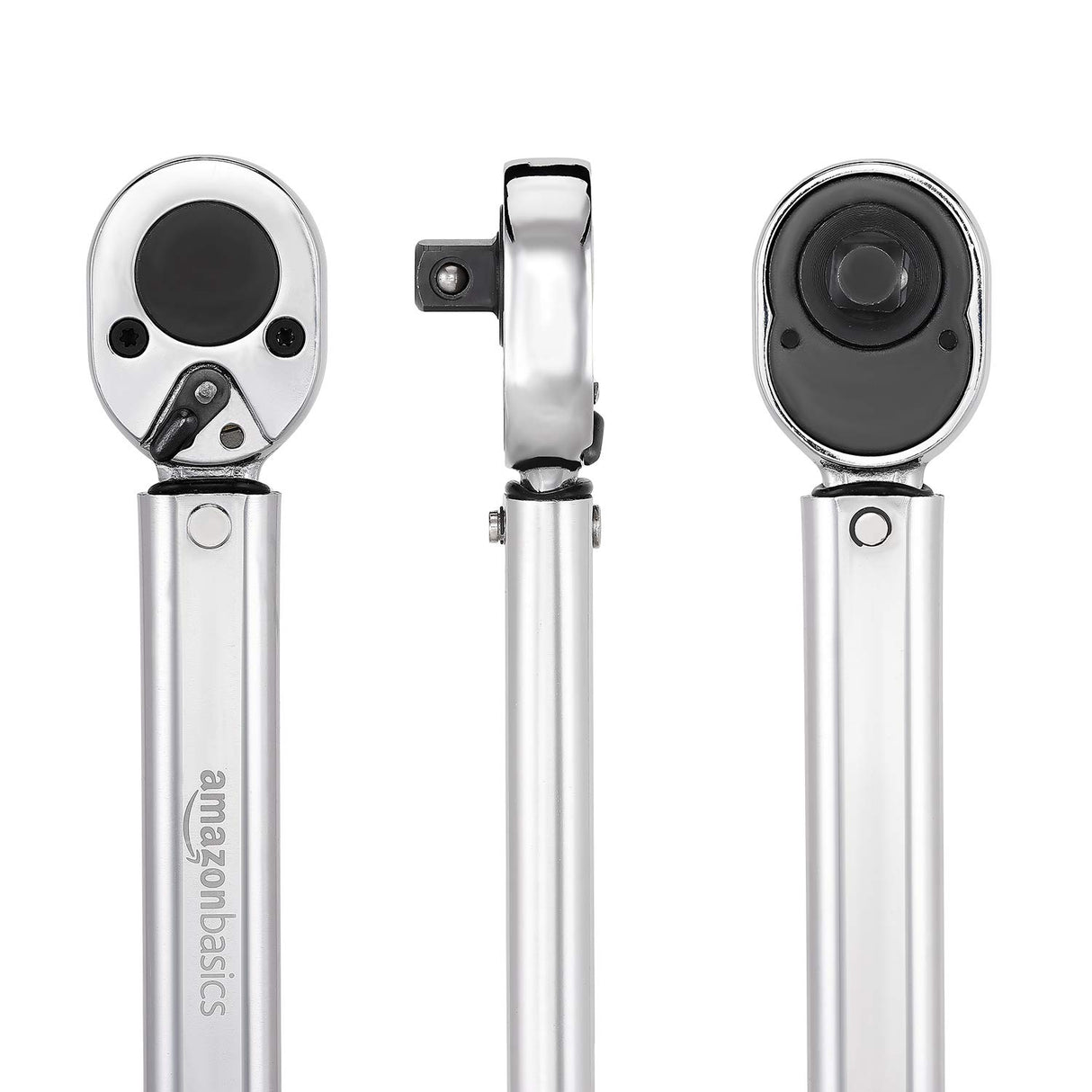 Amazon Basics 1/2-inch Drive Click Torque Wrench, 20-150 foot-lb, 27.1-203.5 Nm, Sturdy Construction with Storage Case