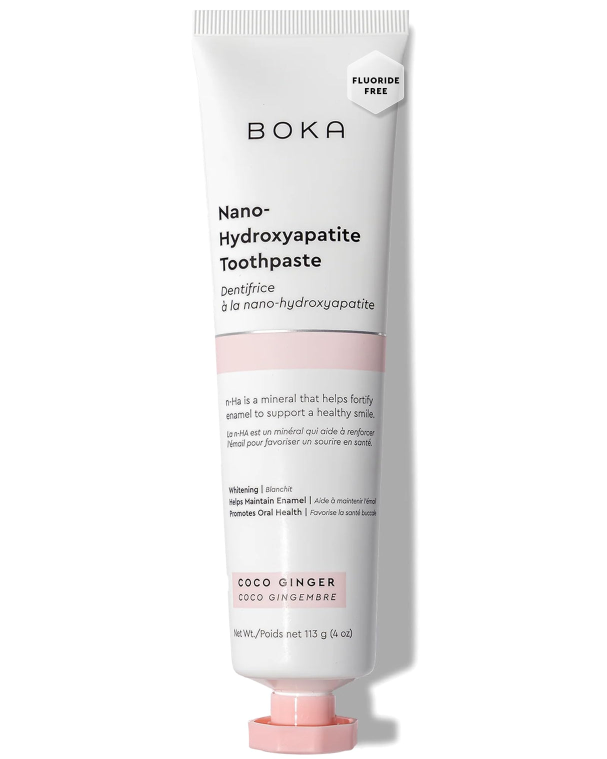 Boka Fluoride Free Toothpaste Nano Hydroxyapatite, Helps Remineralize, Appropriate for Sensitive Teeth, Whitening - for Adult, Kids Oral Care - Refresh Mint Flavor, 4 Fl Oz 3Pk
