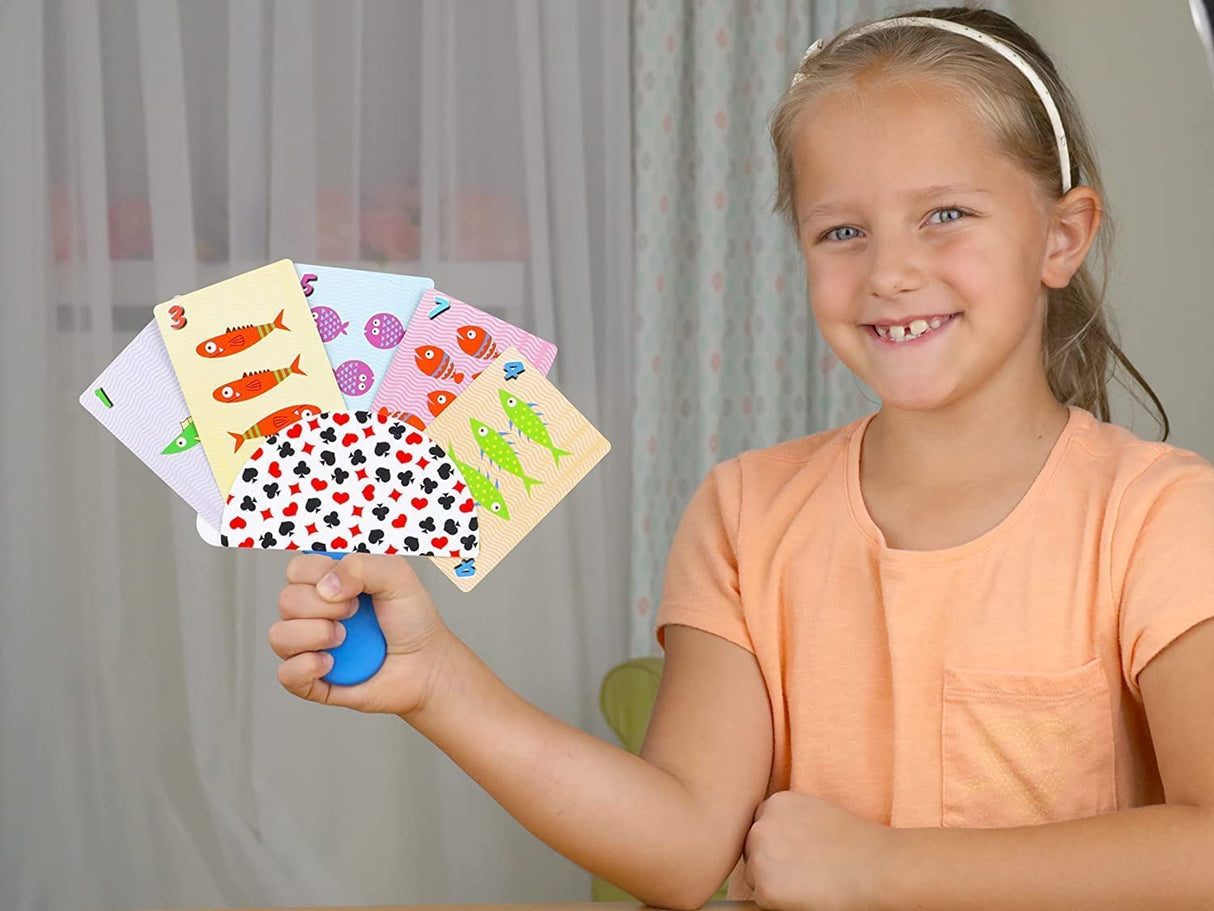 Regal Games 4 Pack Card Holders for Playing Cards - Kids Card Holder with Plastic Paddles - Ideal for Family Fun Game Night and Travel (Ages 3+)