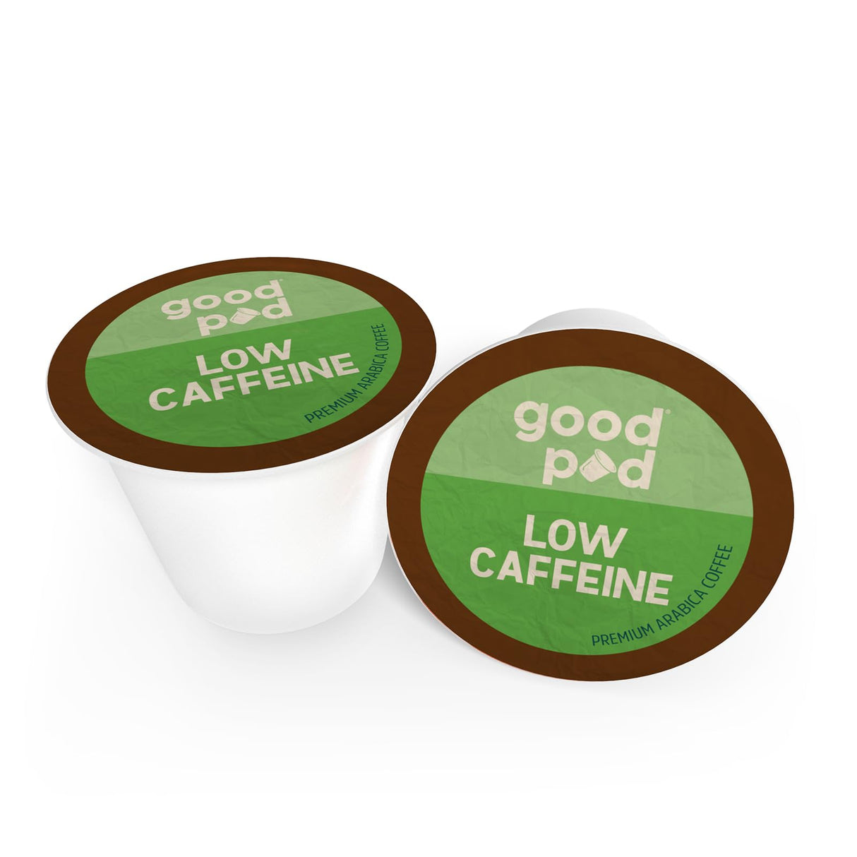 goodPOD Low Caffeine Blend Single Serve Coffee K Cup Pods, Organic Arabica Coffee, Medium Roast, 12 Count