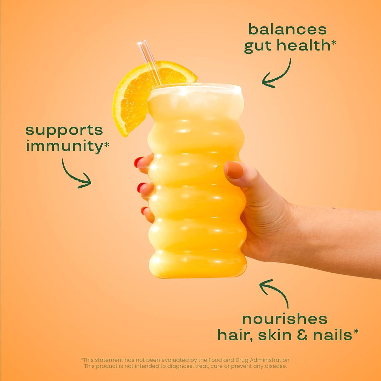 Bloom Nutrition Bovine Colostrum Powder for Gut Health, Immune Support, Hair Growth & Beauty Supplement, Gluten Free, Sugar Free | Orange Cream, 25 Servings