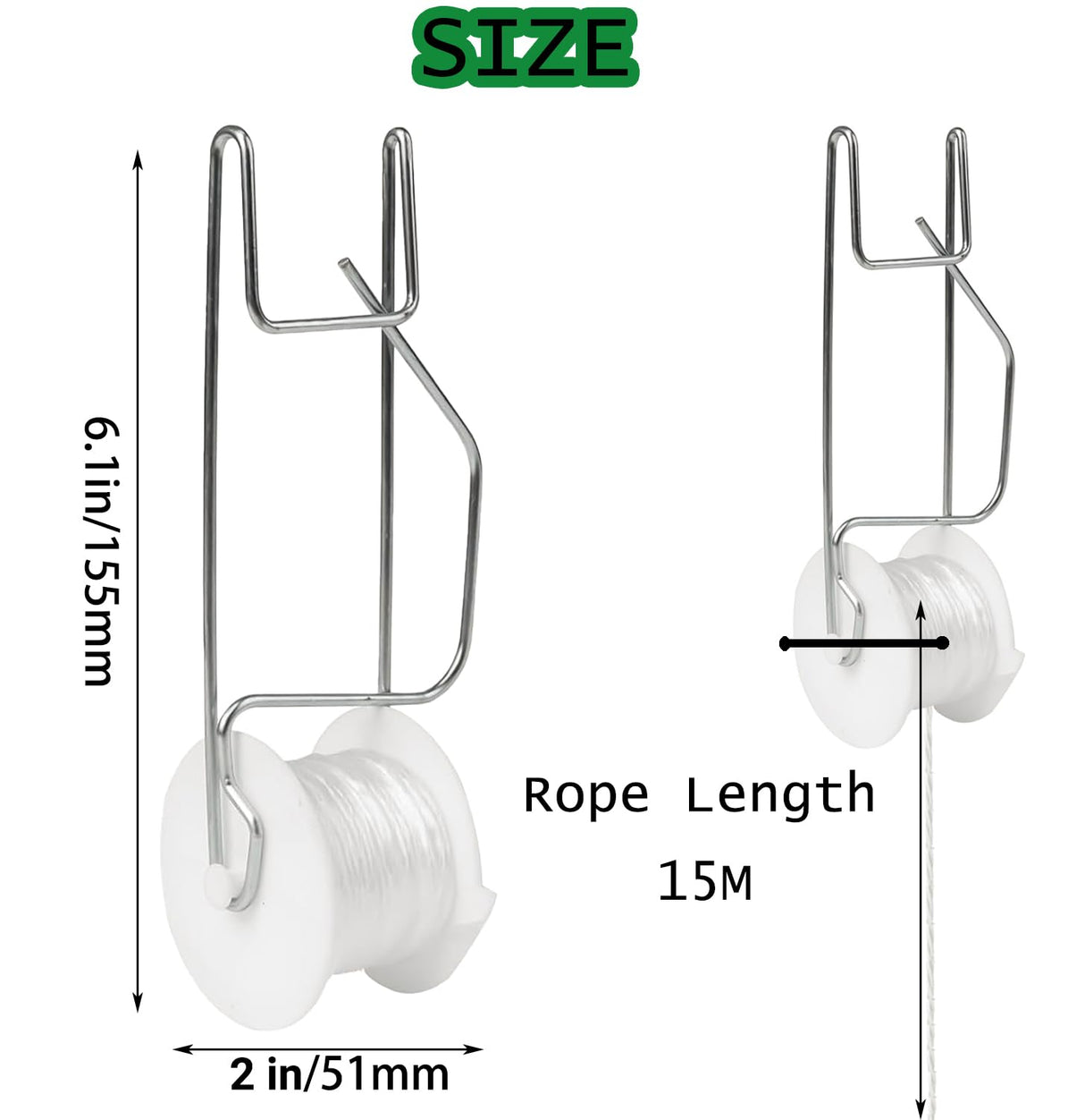 Tomato Support Hooks with String,20 Pack Tomato Trellis Roller Hooks with 49.2FT String for Plant,Greenhouse Tomato Flower Vine Twine Crop Trellis Kit Plant Roller Hook
