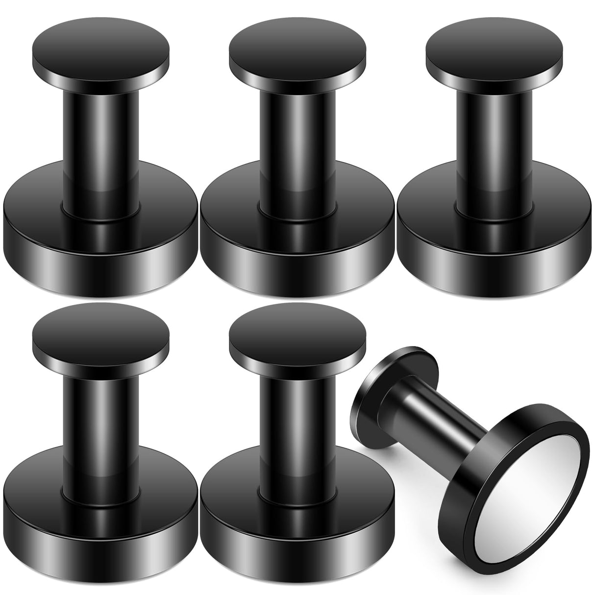 Buelkmag Magnetic Hooks for Cruise Cabins, Black 150lb Strong Magnetic Hooks, Magnetic Coat Hook, Heavy Duty Magnets for Wreath, Classroom, Hanging, Grill, Cruise Ship, Camping, 6Pcs