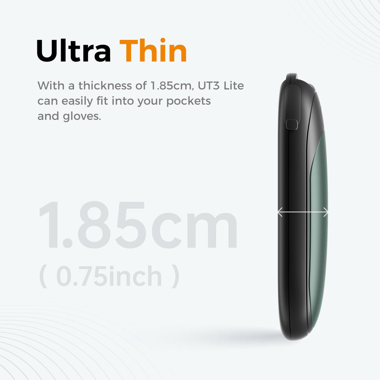 OCOOPA Magnetic Hand Warmers Rechargeable 2 Pack, Electric Handwarmers, Smart Heating UL Certified, 3-Settings,Portable Heater, Ultra Slim Pocket, Hunting Essentials, Gifts for Christmas Men, UT3 Lite