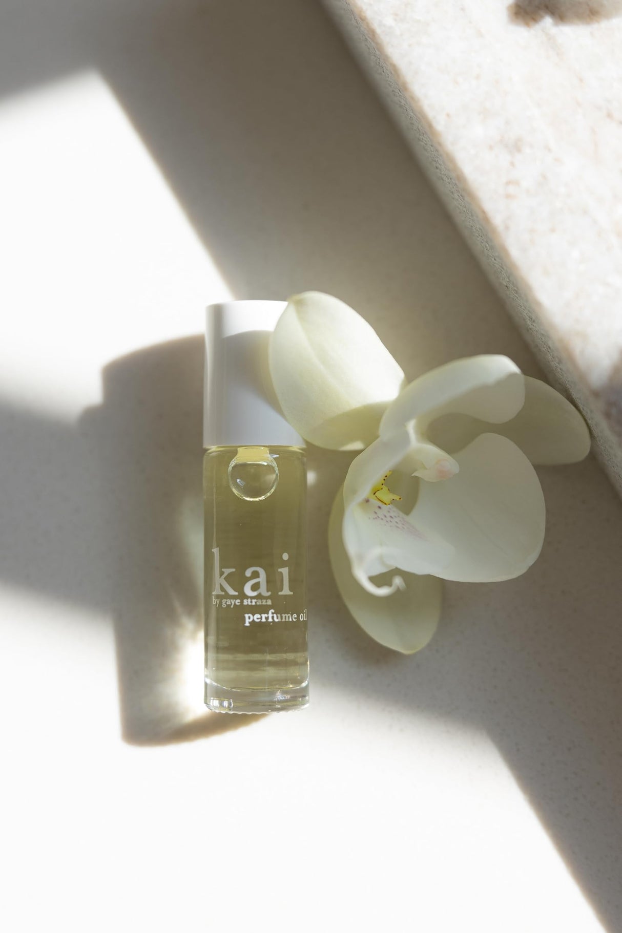 kai perfume oil - gardenia wrapped in white exotic flowers. eau de perfume roll-on oil, 1/8 oz., vegan, cruelty free, made in the usa