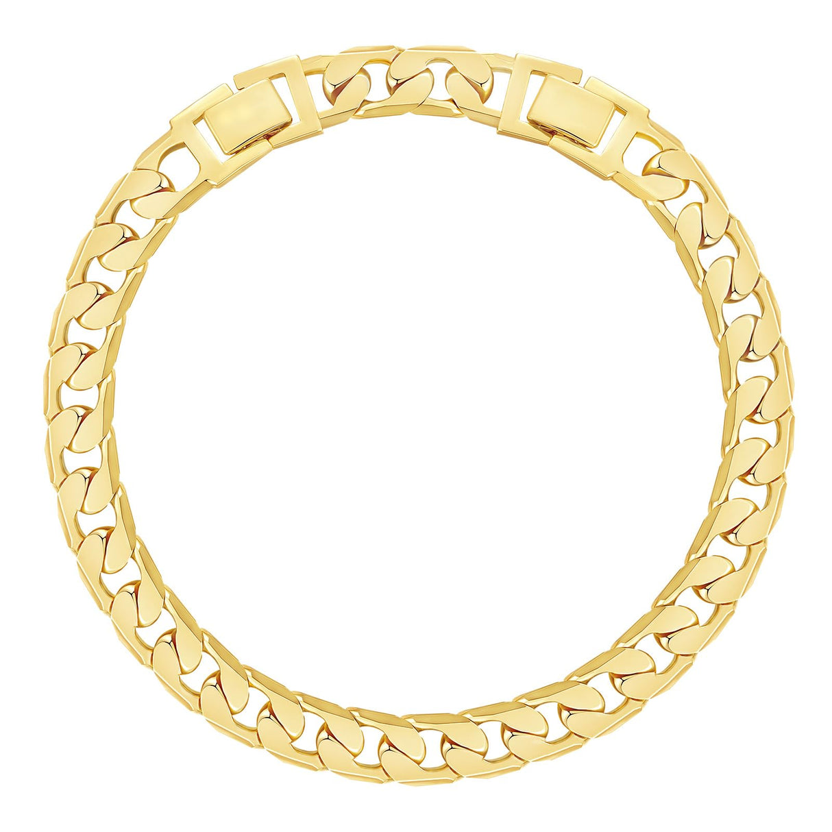 KissYan Gold Ankle Bracelets for Women, 14K Gold Plated Anklets Chunky Cuban Chain Slender Brick Link Summer Beach Foot Jewelry Gifts for Women(C08-G)
