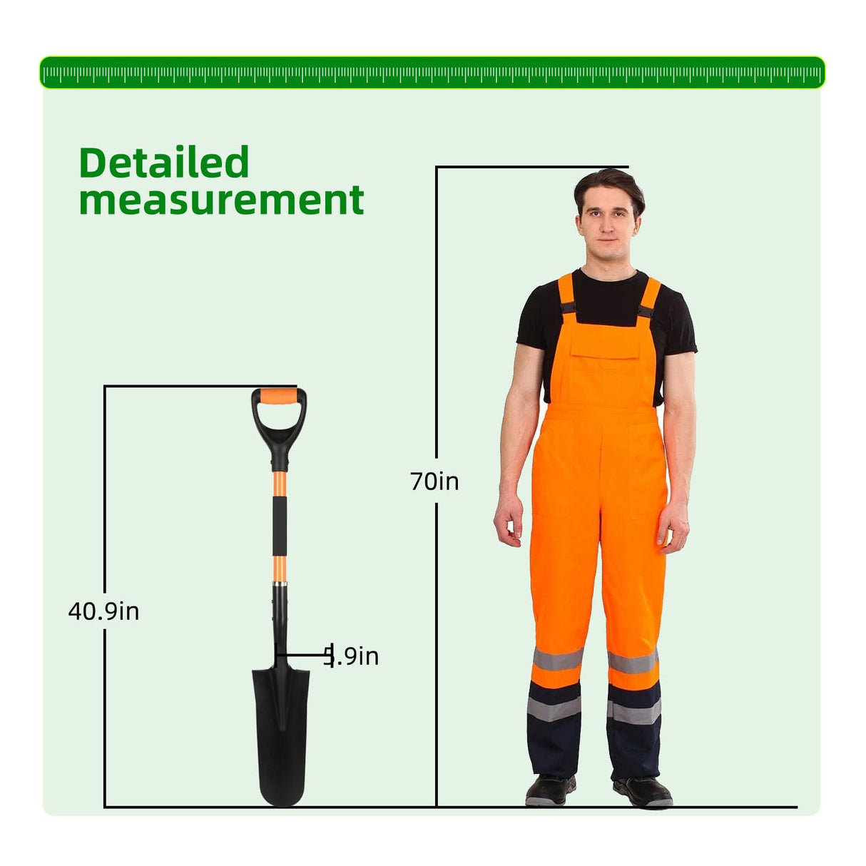 Spade Shovel,Transplanting Spade,Drain Spade,Spade Shovels for Digging,Sharp Shooter Shovel or Spade, D-Grip,Fiberglass Handle Heavy Duty (Drain Spade)