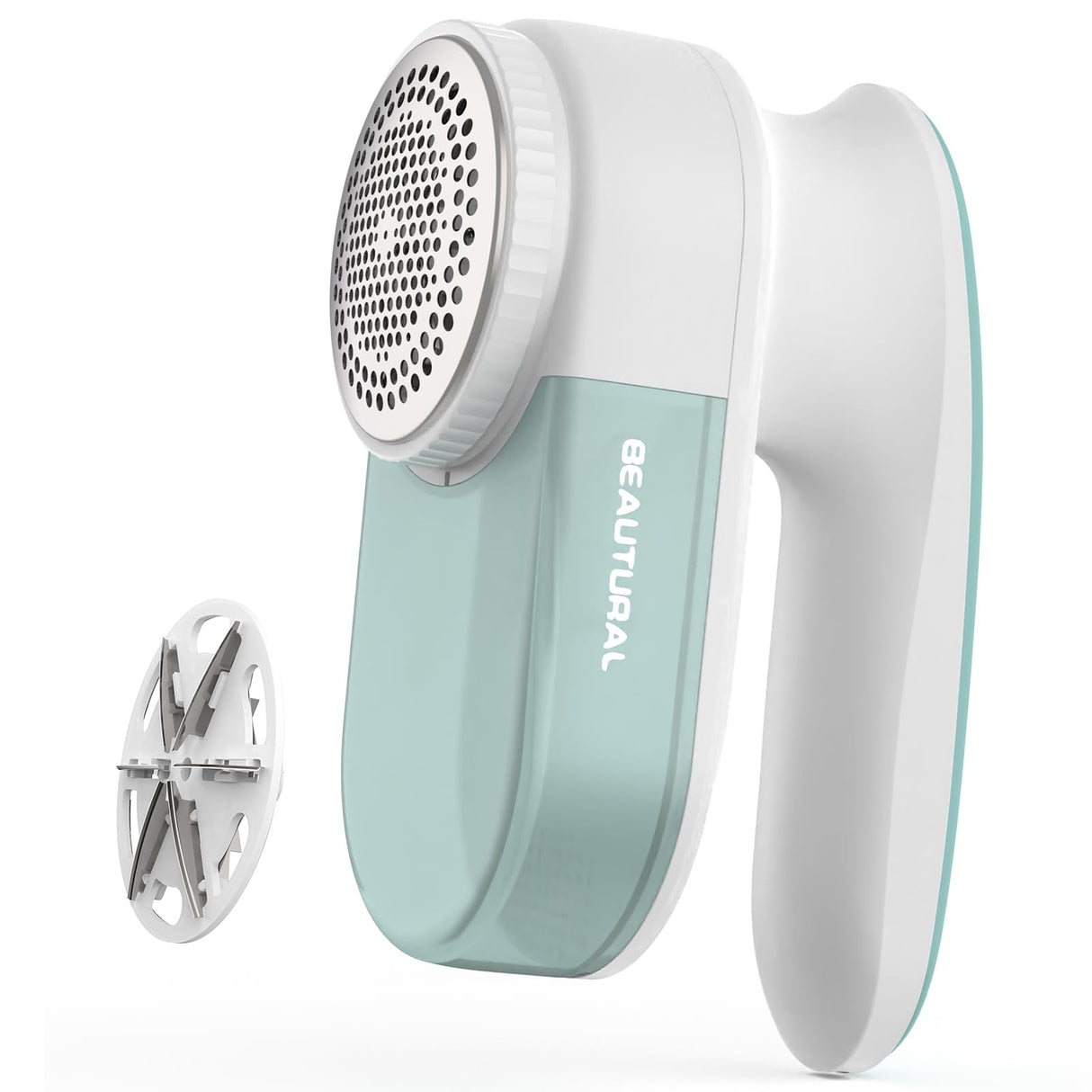 BEAUTURAL Fabric Shaver and Lint Remover, Rechargeable Sweater Defuzzer with 2 Speeds, 1 Replaceable 6-Leaf Blade, Remove Fuzz, Lint Balls, Pills, Bobbles for Clothes and Furniture