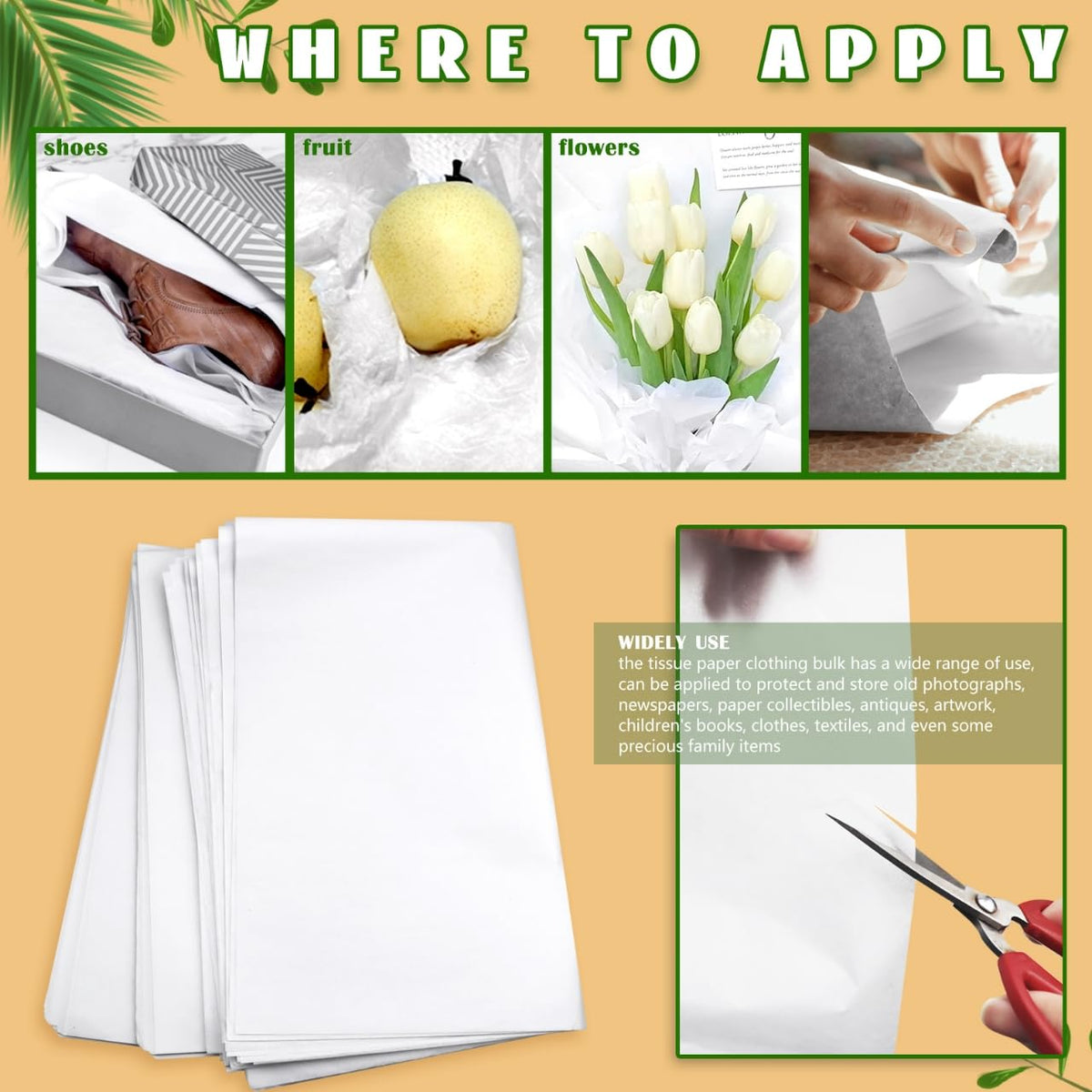 RYKOMO 100 Sheets 24 x 36 Inch Acid Free Archival Tissue Paper Unbuffered No Acid Paper White Packing Tissue Papers for Preserving Clothing Storage Festival Mother's Day Arts Craft Decoration