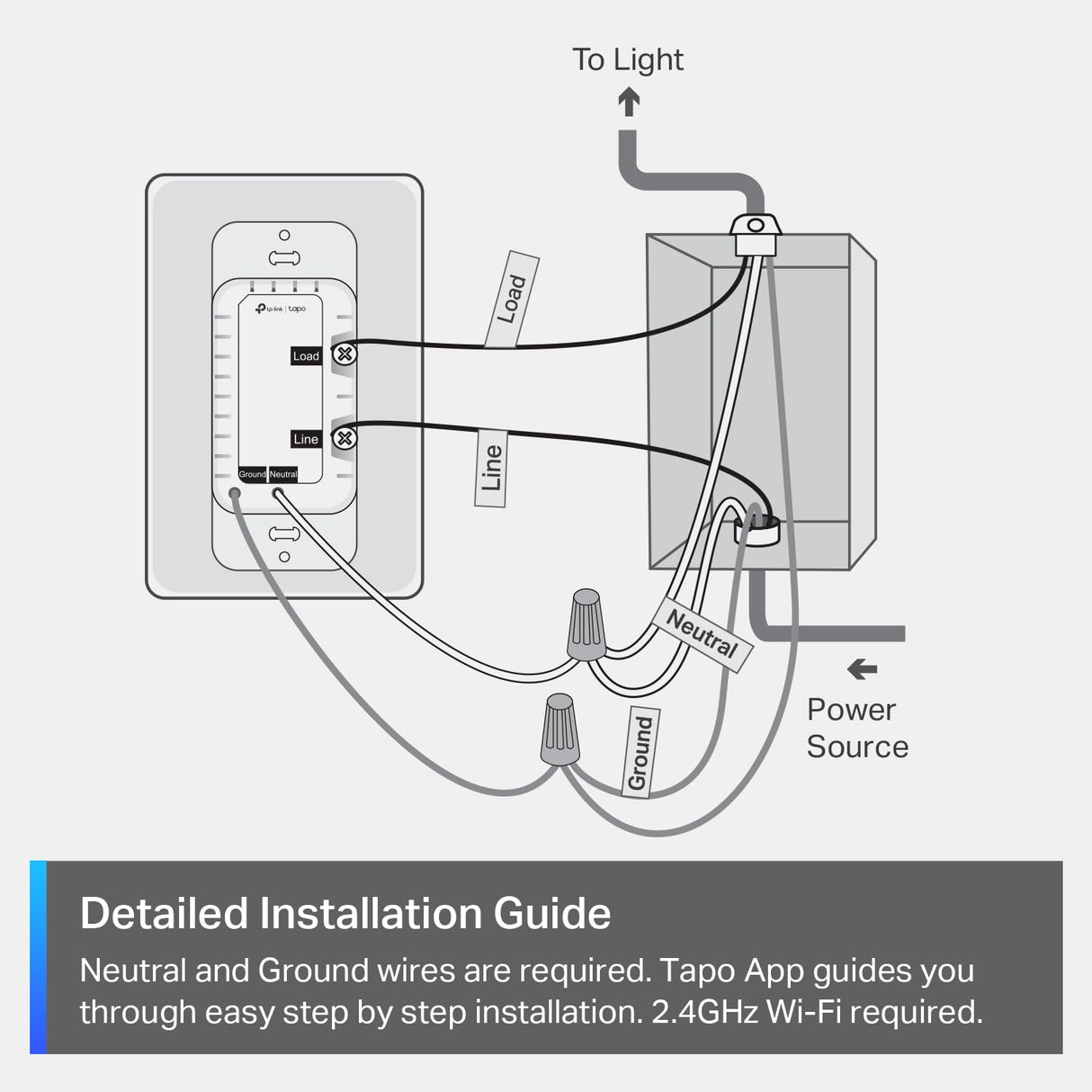 TP-Link Tapo Matter Smart Dimmer Switch: Voice Control w/Siri, Alexa & Google Assistant, UL Certified, Timer & Schedule, Easy Guided Install, Neutral Wire Required, Single Pole, Tapo S505D