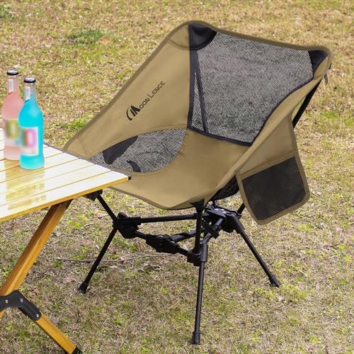 MOON LENCE Portable Camping Chair Backpacking Chair - The 4th Generation Ultralight Folding Chair - Compact, Lightweight Foldable Chairs for Hiking Mountaineering, Beach