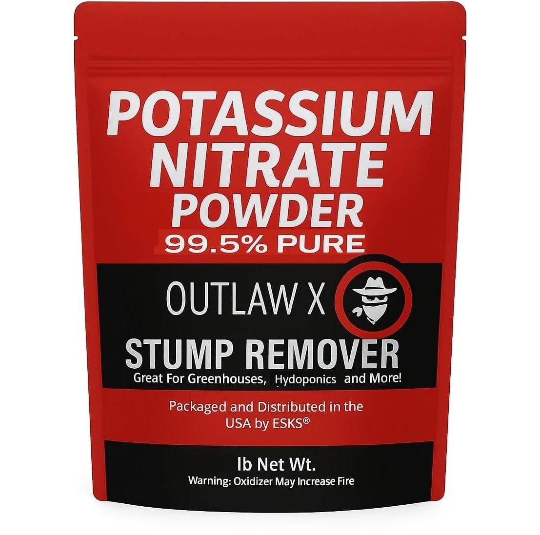 Outlaw X Potassium Nitrate High Purity Powder, Reagent Grade, 10 Pounds, for Stump Remover