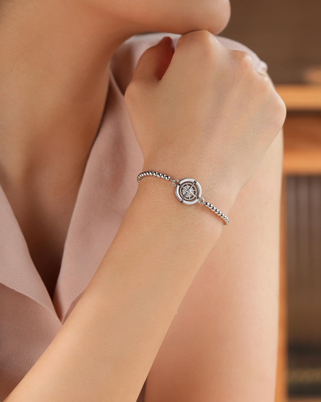 Shonyin Travel Gifts for Women for Travelers, Trip Gifts, Compass Bracelet