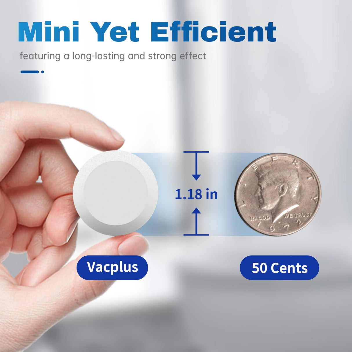 Vacplus Toilet Bowl Cleaner Tablets 50 PACK, Automatic Toilet Bowl Cleaners with Bleach for Deodorizing and Descaling, Bathroom Cleaner Against Tough Stains