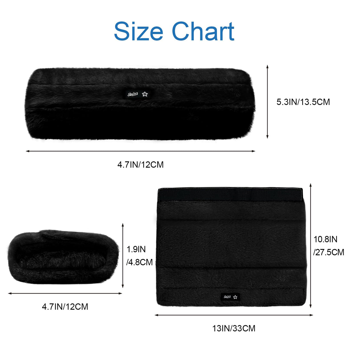 SPRING SEAON Wheelchair Armrest Covers 2 Pack Soft Memory Foam Wheelchair armrest Pads Wicking Washable for Office Transport Chair (Black)