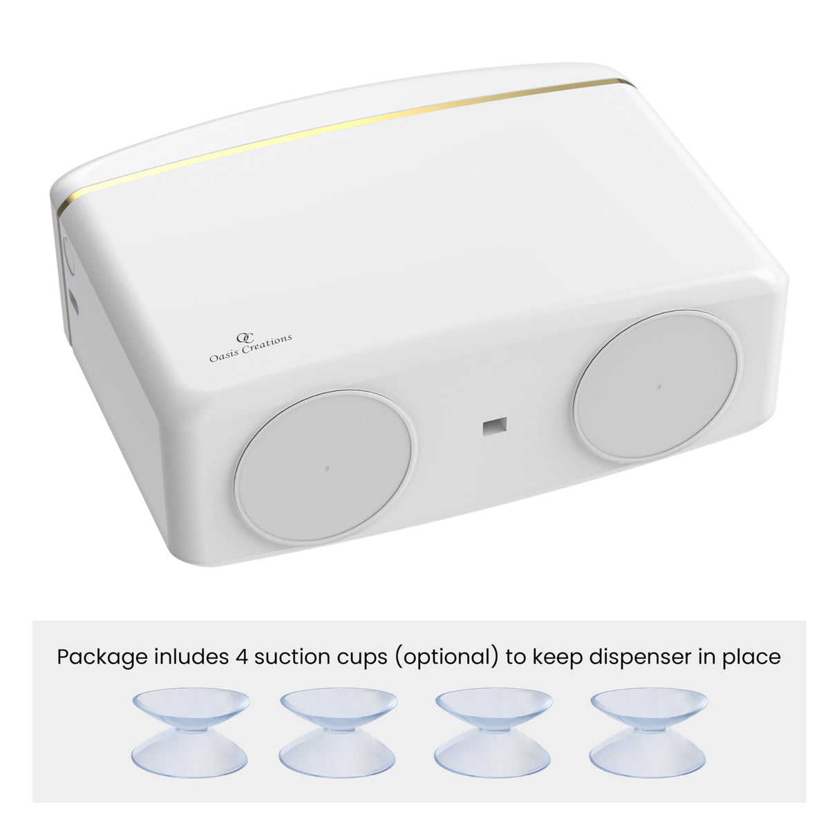 Countertop Multifold Hand Paper Towel Dispenser by Oasis Creations, Single Sheet Dispensing – Glossy White