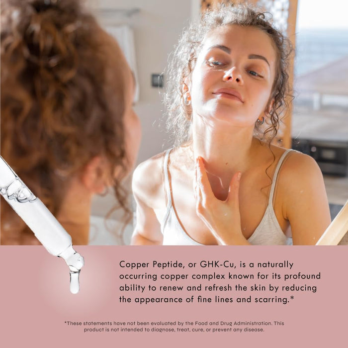 GHK-Cu (Copper Peptide) 4% Neck & Face Serum 1,200mcg (1 oz Bottle)
