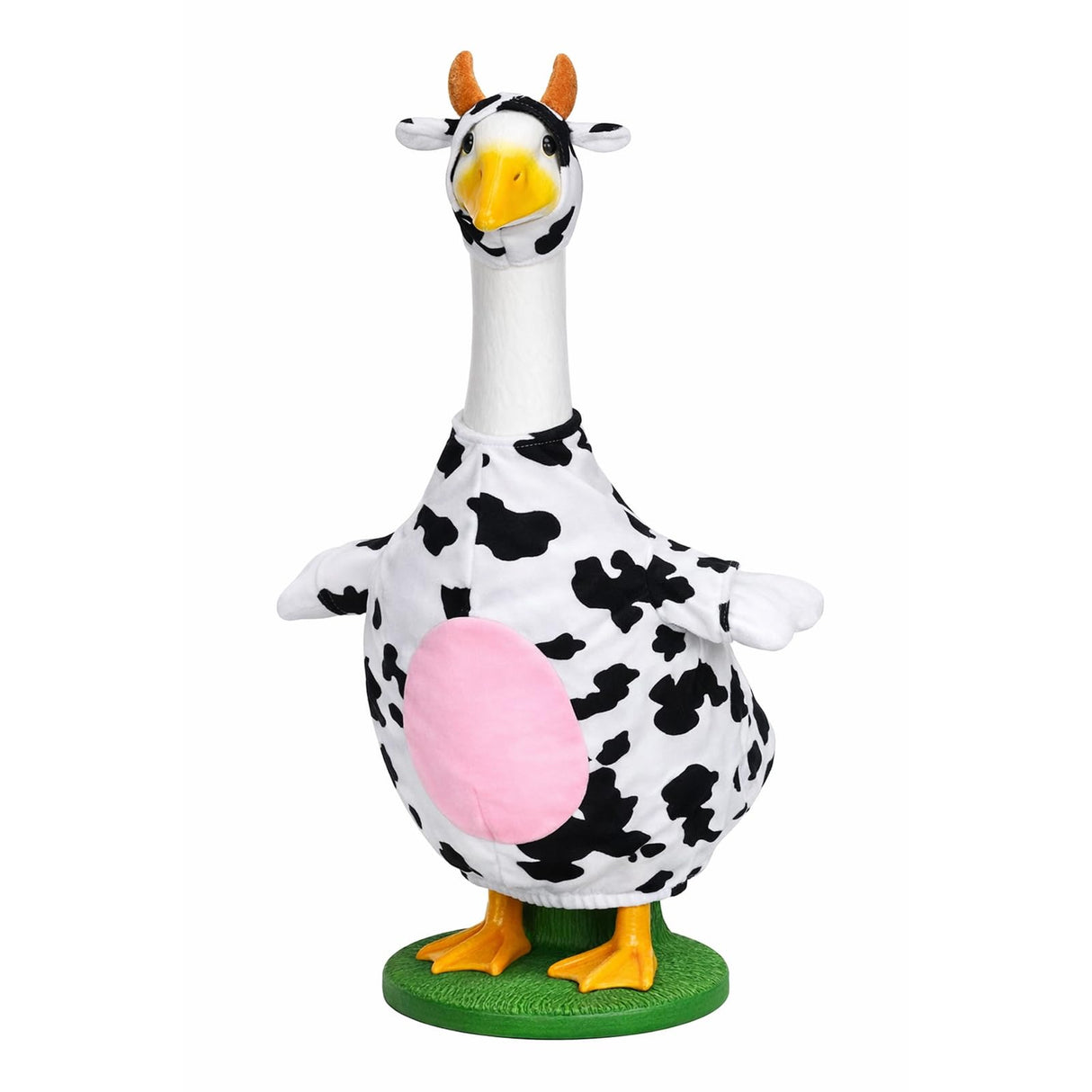 Honic Cow Goose Outfit Porch Cow Goose Clothes Fits 23" Cement Plastic Goose Statue for Outdoor Spring Garden Lawn Yard Patio Decor (Classic)