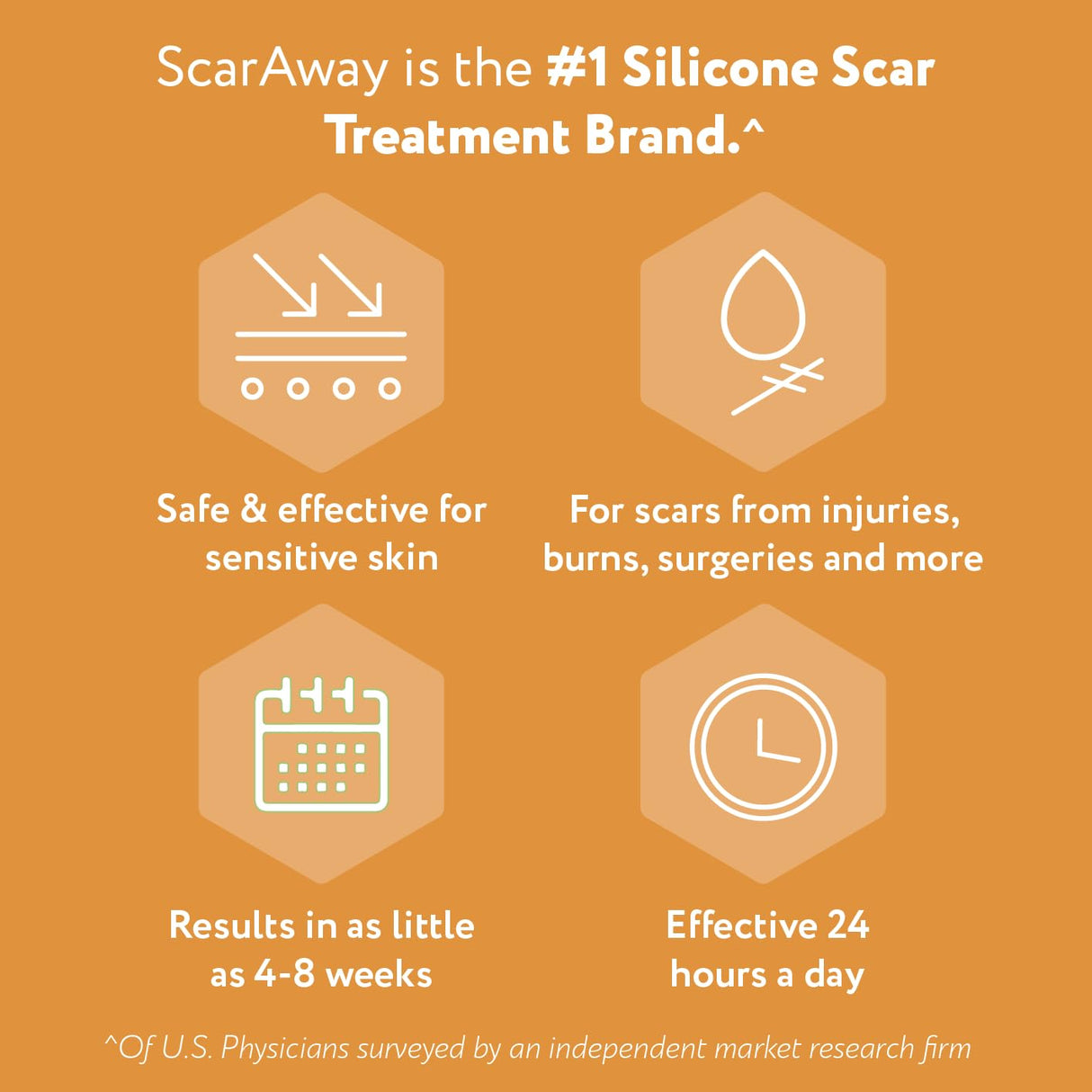 ScarAway Kids Silicone Scar Gel, 100% Medical-Grade, Helps Improve Size, Color & Texture of Hypertrophic & Keloid Scars on Face & Body from Injury, Burns & Surgery, Water Resistant, Clear, 6g