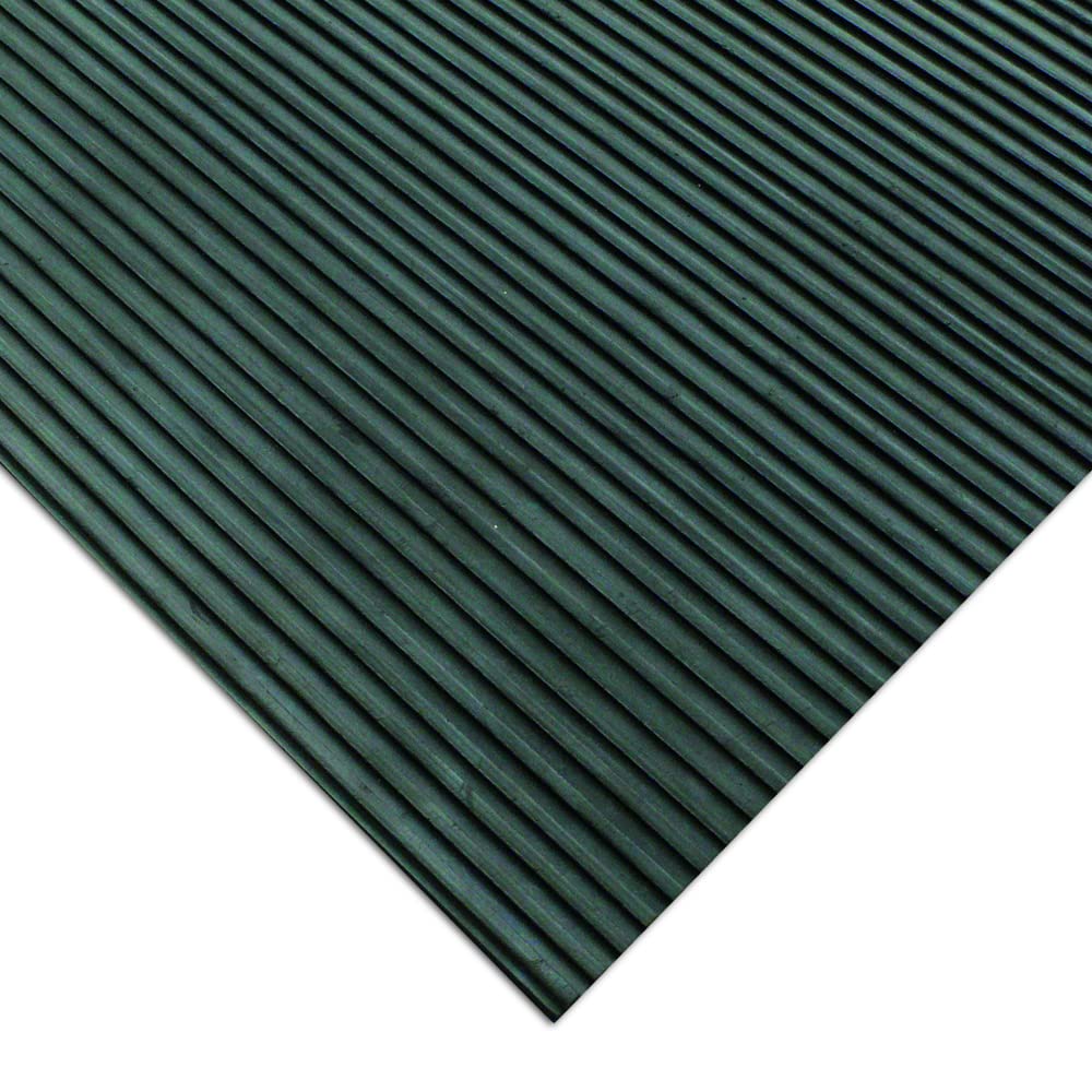 Rubber-Cal "Ramp-Cleat" Non-Slip Outdoor Rubber Mats - 1/8 in x 3 ft x 8 ft Floor Mat