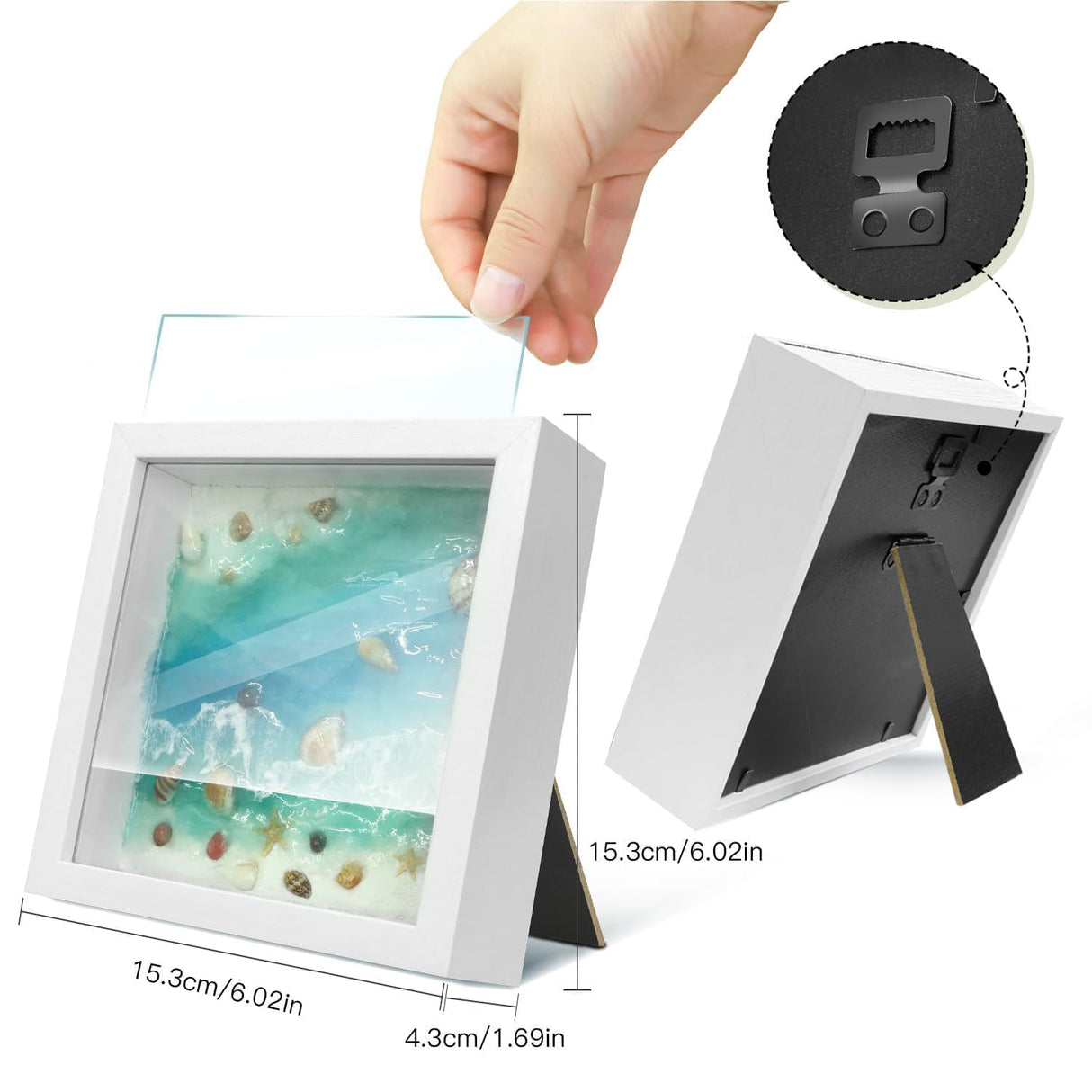 iland Crafts for Adults Women Creative Teen Crafts for Girls Ages 15-18 Great Ocean Resin Art Kit UV Resin Art Projects of DIY Artist Crafting Gifts Unique Gifts for Women on Christmas Romantic