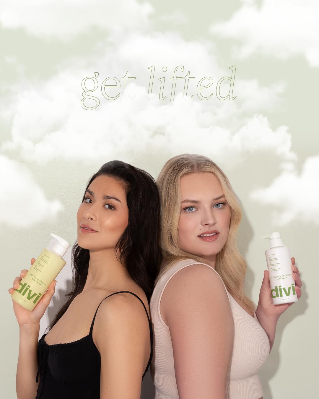 Divi Volumizing Shampoo and Conditioner Set for Women and Men - Lightweight Hair Care Duo for Fine and Thinning Hair - Adds Volume, Lift, and Bounce - Strengthens and Nourishes Hair, 2 x 12 Fl Oz