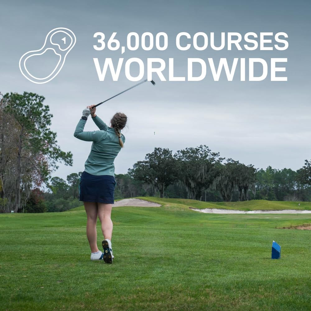 Shot Scope V5 GPS Watch, Shot Tracking, 36k+ Preloaded Courses, Full Course Maps, No Subscription, Black Bezel and Black Strap