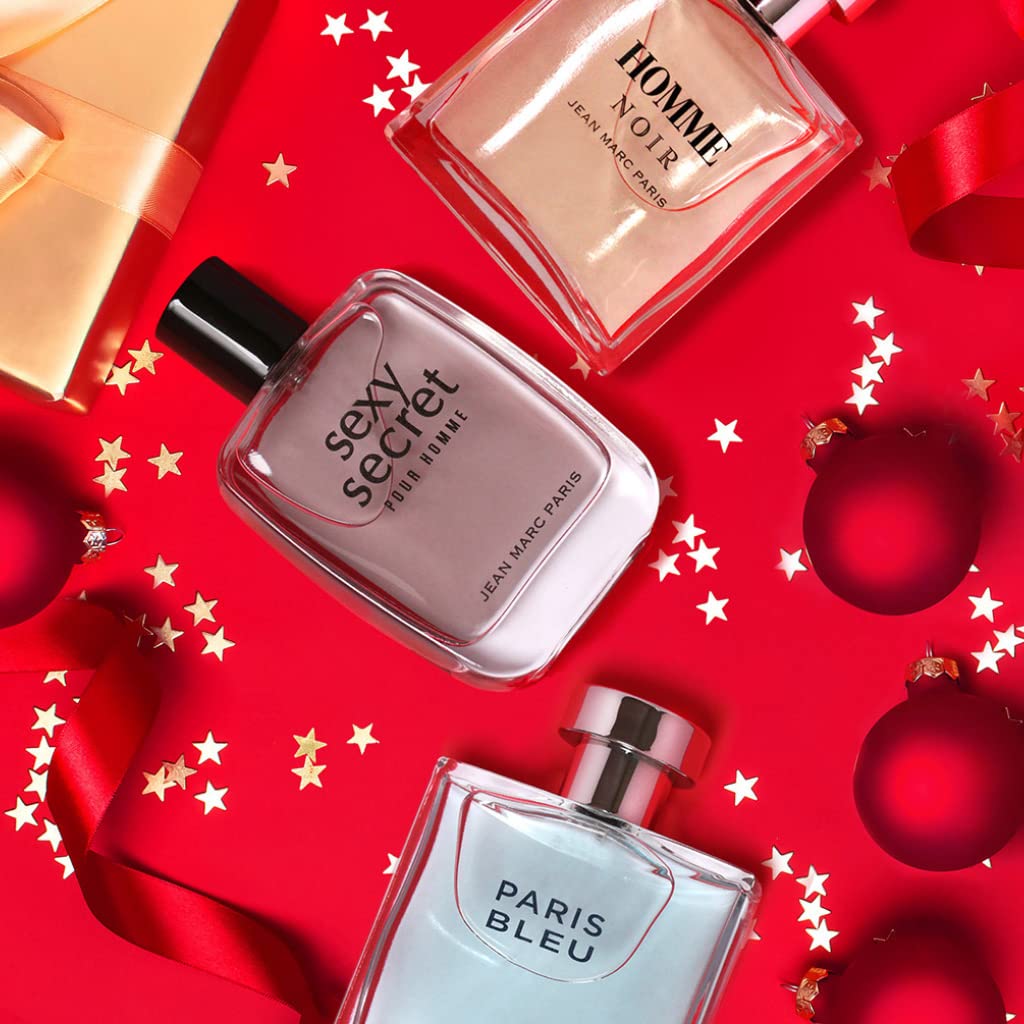 Jean Marc Paris Homme Noir Eau de Toilette Spray 100ml, Men's Cologne, 3.4 fl. oz., Woody Cologne, Notes of Grapefruit, Tobacco, and Tonka Bean