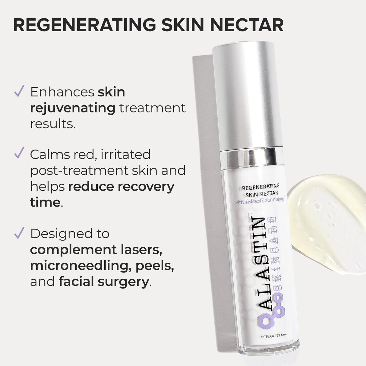 ALASTIN Skincare Regenerating Skin Nectar Face Moisturizer (1 oz) | Hydrating Serum Strengthens & Soothes Post-Procedure Skin | Safe for Sensitive Skin