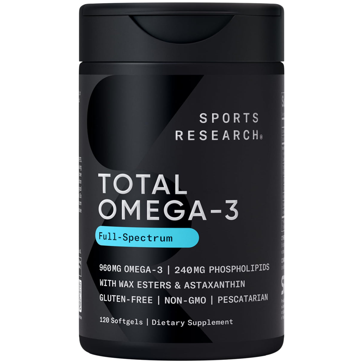 Sports Research® Total Omega-3 Fish Oil 2200mg - Made from Antarctic Krill w/Astaxanthin, Wild Sockeye Salmon & Alaska Pollock - 960mg of EPA & DHA - 120 Softgels
