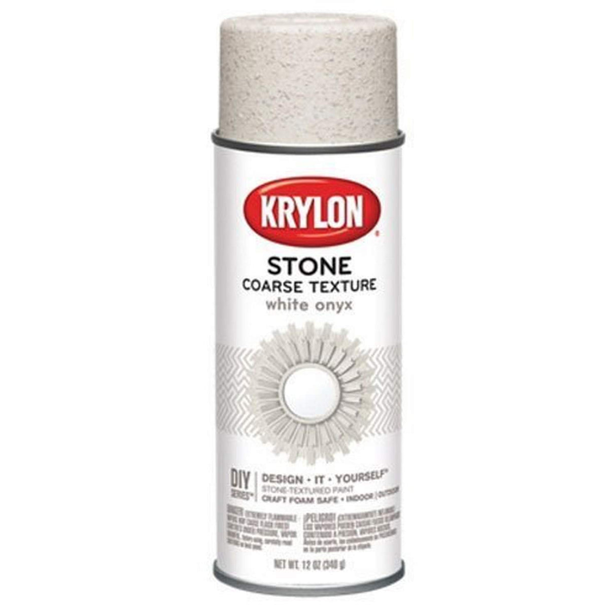 Krylon Coarse Stone Textured Finish, White Onyx, 12 oz