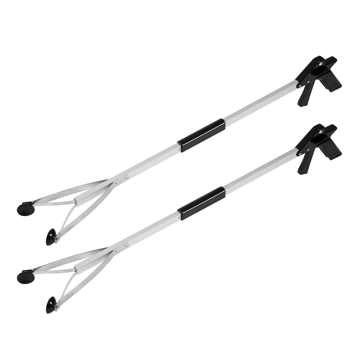 Grabber Tool 32" Suction Cup Grip Heavy Duty Aluminum -2 Pack- Lightweight Foldable Reacher Grabber Pickup Tool, Gripper Grabbers for Elderly Grab it Reaching Tool Trash Picker Grabber Black, By Luxet