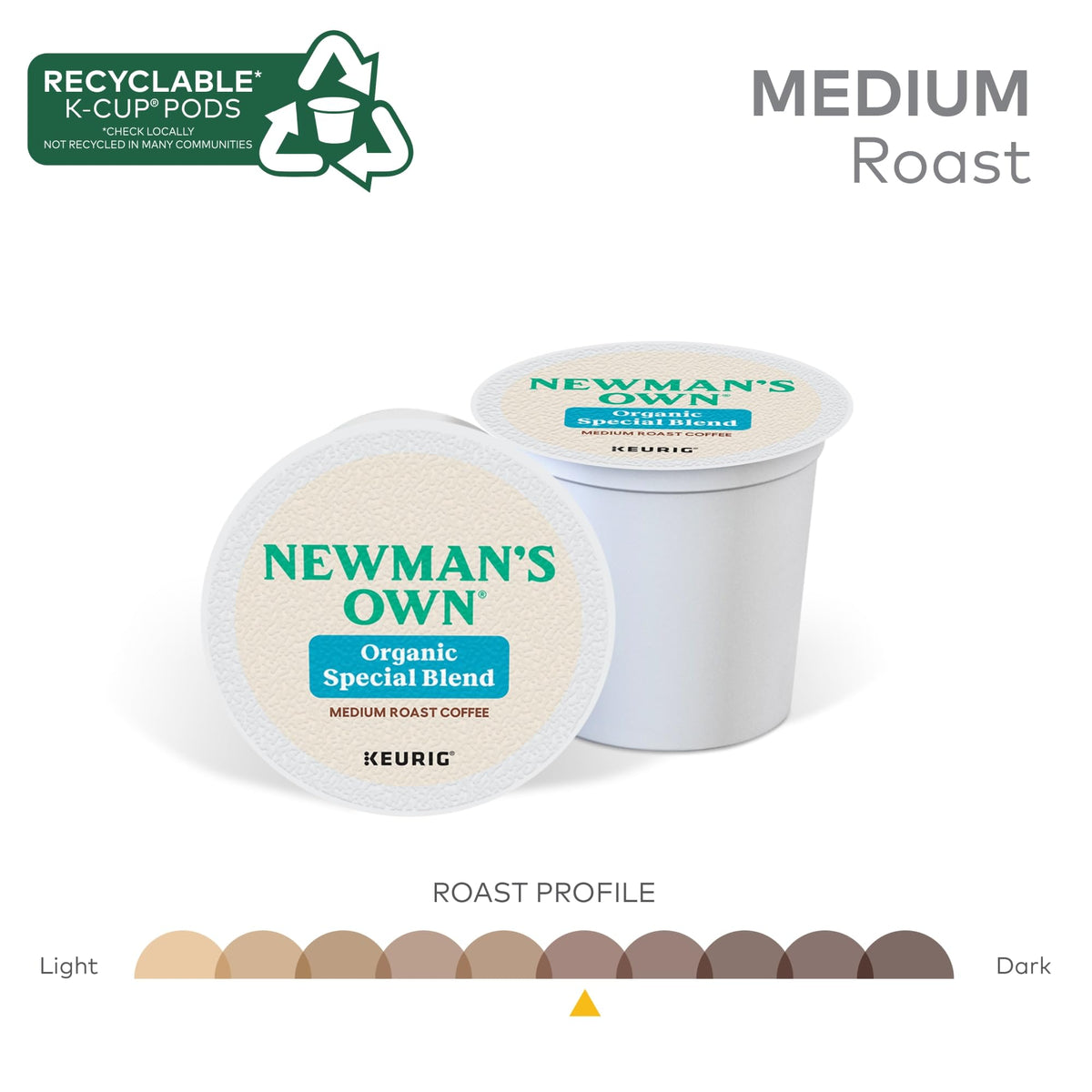 Newman's Own Organics Special Blend Keurig Single-Serve K-Cup Pods, Medium Roast Coffee, 96 Count