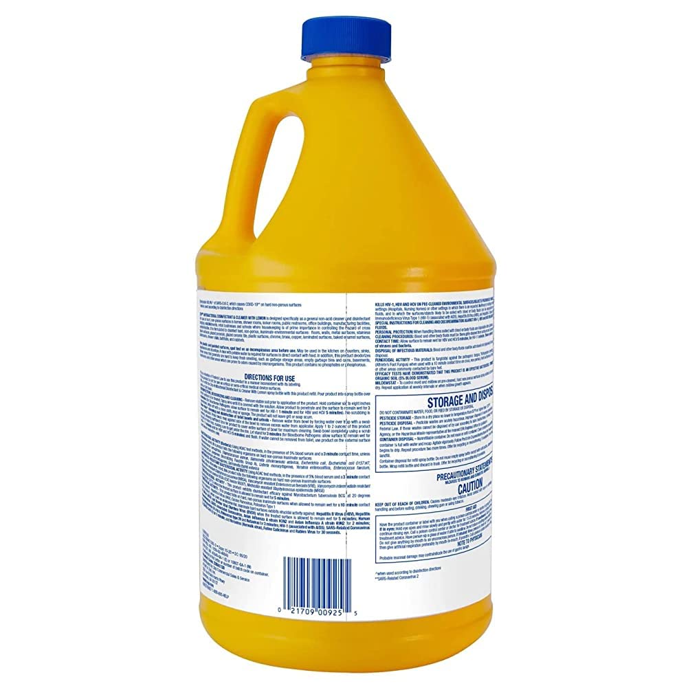 Zep Antibacterial Disinfectant Cleaner with Lemon