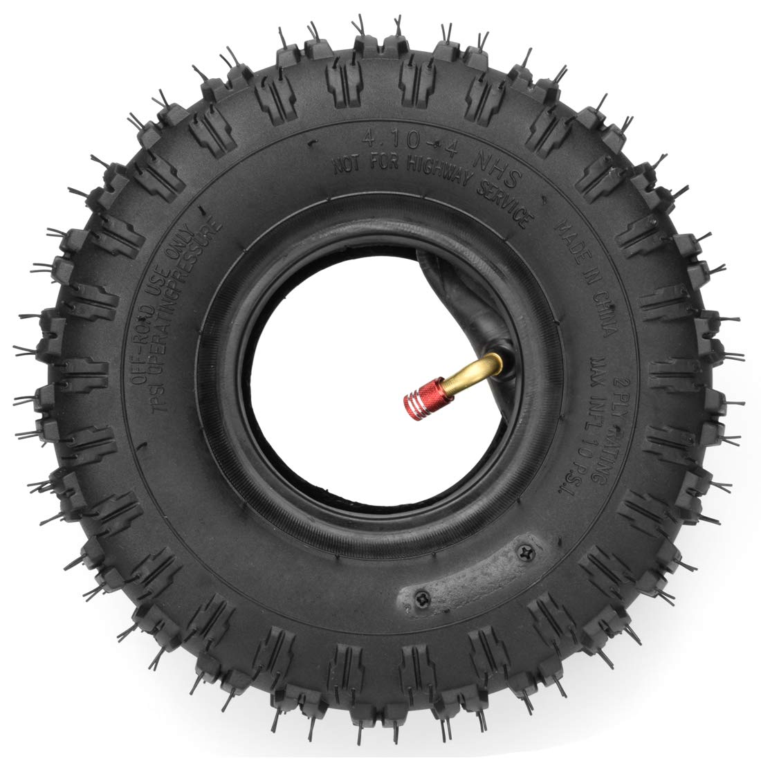 FVRITO 4.10-4 4.10/3.50-4 Tire with Inner Tube for Lawn Mowers Snow Blower