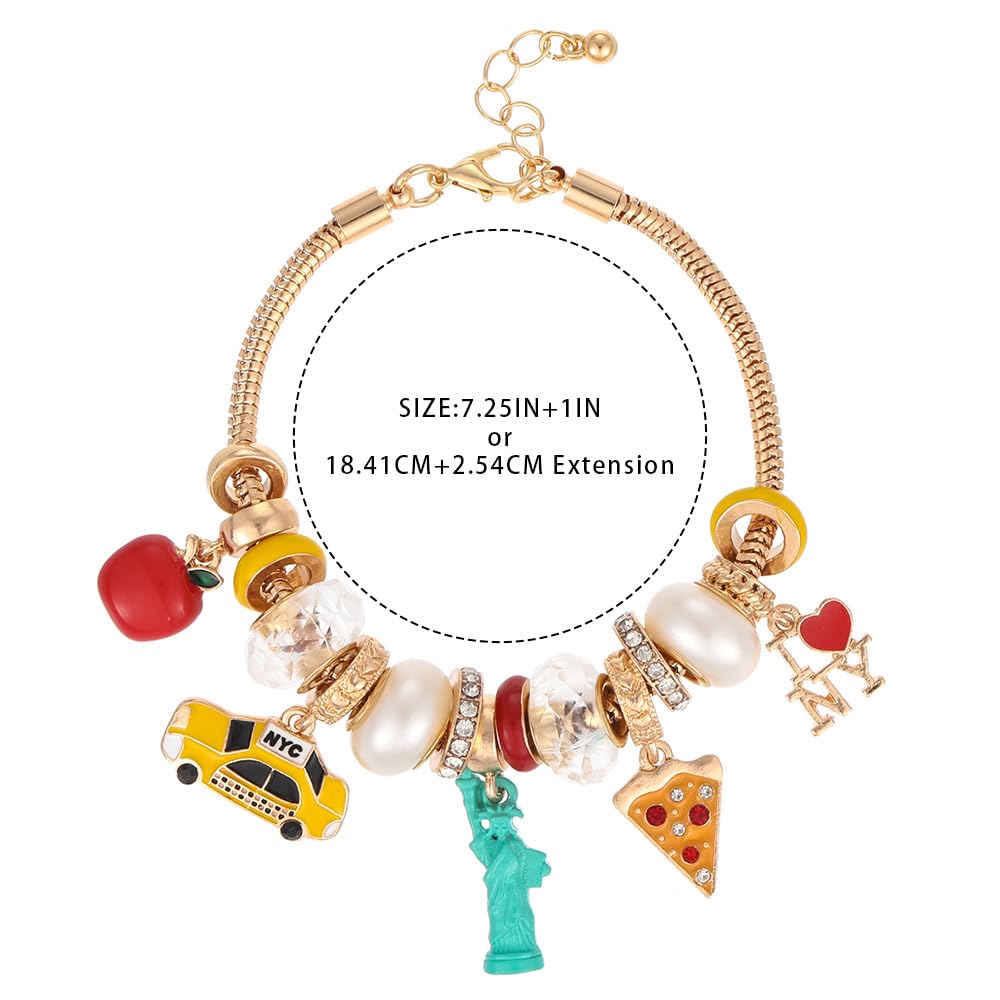 Madison Tyler New York City Charm Bracelet for Women Travel Jewelry Gift