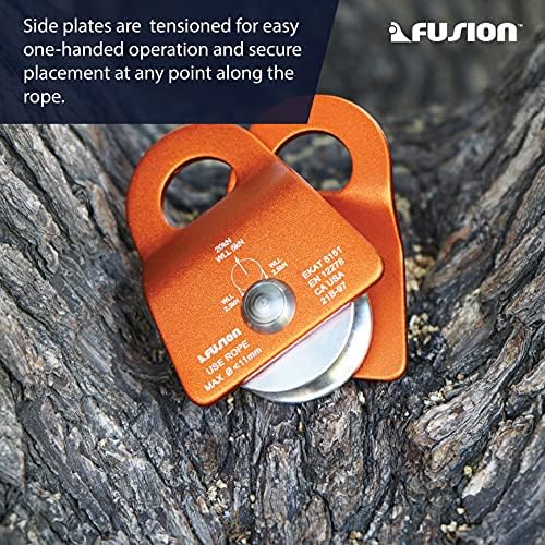 Fusion Climb Ekat Micro Aluminum Side Swing Pulley, Backyard Zipline, Trolley