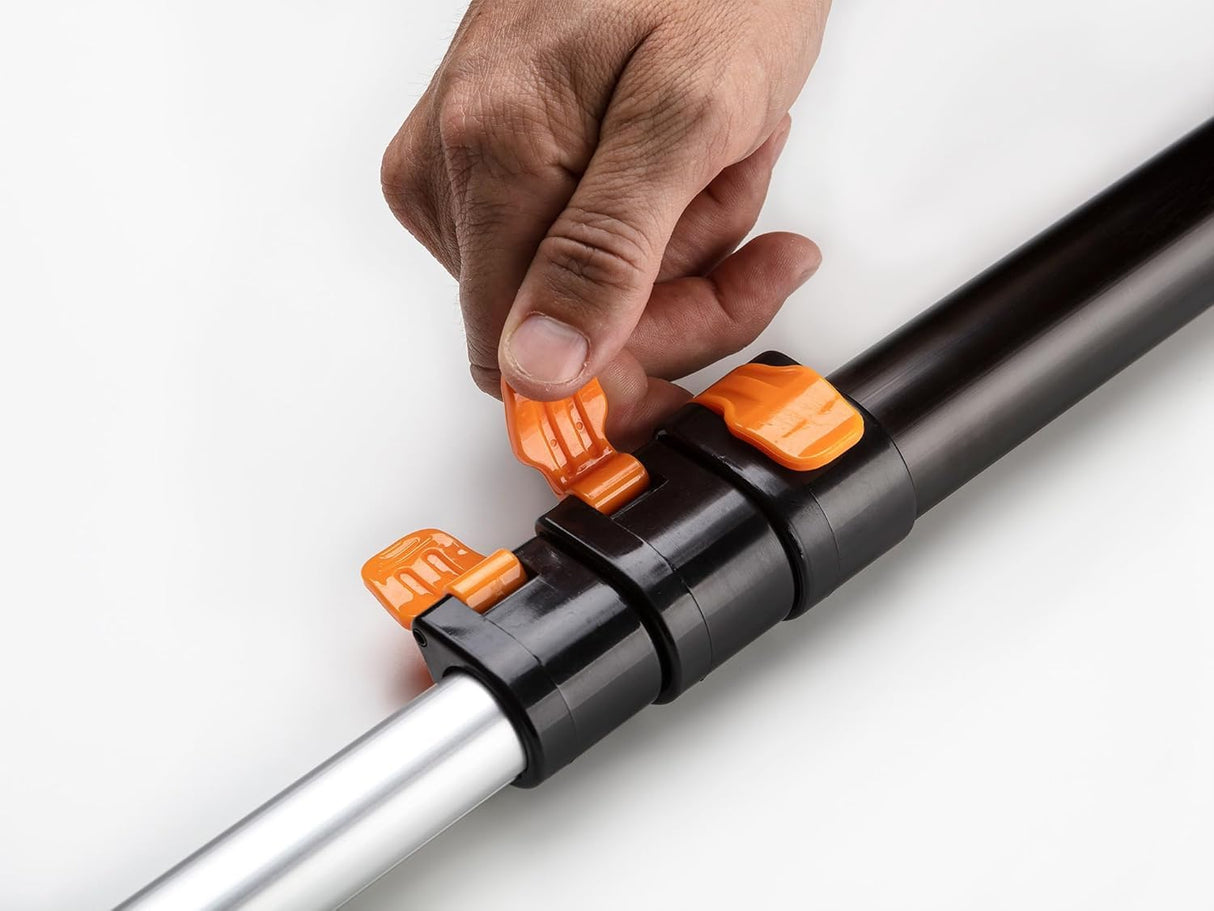 5-30 ft Long Telescopic Extension Pole // Multi-Purpose Extendable Pole with Universal Twist-on Metal Tip // Lightweight and Sturdy // Best Telescoping Pole for Painting, Dusting and Window Cleaning