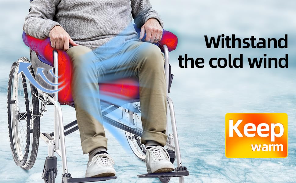 Trendcode Wheelchair Cushions,Pressure Pain Relief Accessories with Armrest Covers. Supports Coccyx & Back, Non-Slip. Fits 18" Wheelchair with Full Arms, Blue.